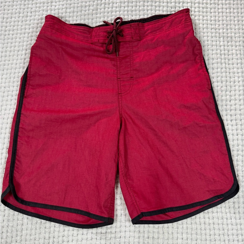 Forest Club Men’s Swim Trunks Shorts Beach Pool Vacation Red M